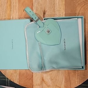 Tiffany & Co. Patent leather heart luggage tag.